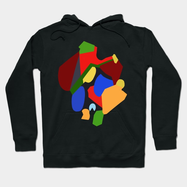 Abstract Design with Strong Shapes and Lines in Bold Colors Hoodie by scotch